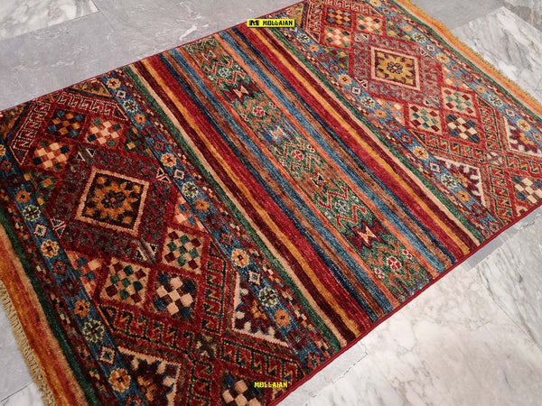Scendiletto-Khorgin-Shabargan-Moderno-Extra-Fine-117x78---Multicolore-Brillante