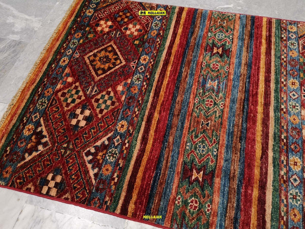 Scendiletto-Khorgin-Shabargan-Moderno-Extra-Fine-117x78---Multicolore-Brillante