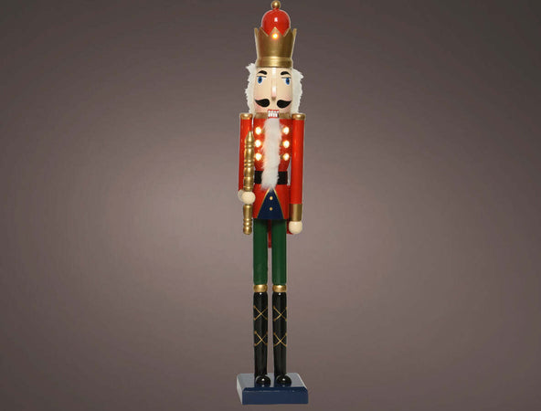 Schiaccianoci natalizio con LED luminosi in legno, soldatino decorativo natalizio Casa e cucina/Decorazioni per interni/Addobbi e decorazioni per ricorrenze/Decorazioni natalizie/Schiaccianoci MagiediNatale.it - Altamura, Commerciovirtuoso.it