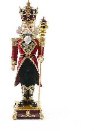 Schiaccianoci natalizio in resina con corona e bastone, soldatino decorativo natalizio da 45 cm Casa e cucina/Decorazioni per interni/Addobbi e decorazioni per ricorrenze/Decorazioni natalizie/Schiaccianoci MagiediNatale.it - Altamura, Commerciovirtuoso.it