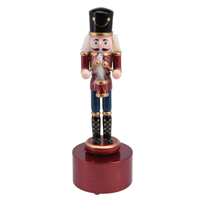 Soldatino schiaccianoci con carillon per decorazioni natalizie 22 cm