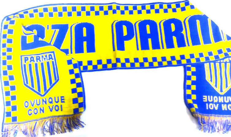 Sciarpa Calcio Parma per Tifosi Stadio Sport e tempo libero/Fan Shop/Calcio/Abbigliamento/Sciarpe e scialli Il Distintivo - Pesaro, Commerciovirtuoso.it