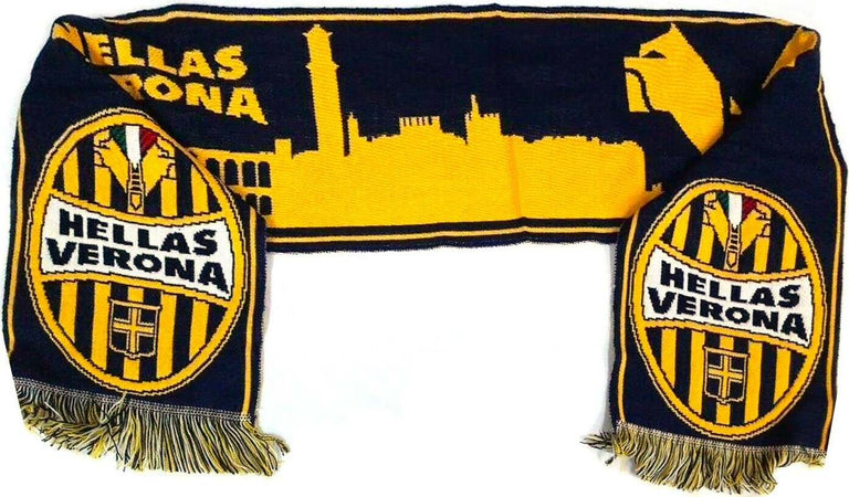 Sciarpa-Jacquard-Hellas-Verona-Calcio-Con-Monumenti-Arena-Di-Torre-Dei-Lamberti