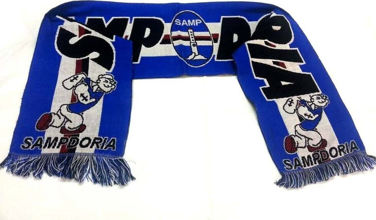 Sciarpa Sampdoria Braccio Di Ferro Modello Jacquard per Tifosi Stadio Sport e tempo libero/Fan Shop/Calcio/Abbigliamento/Sciarpe e scialli Il Distintivo - Pesaro, Commerciovirtuoso.it