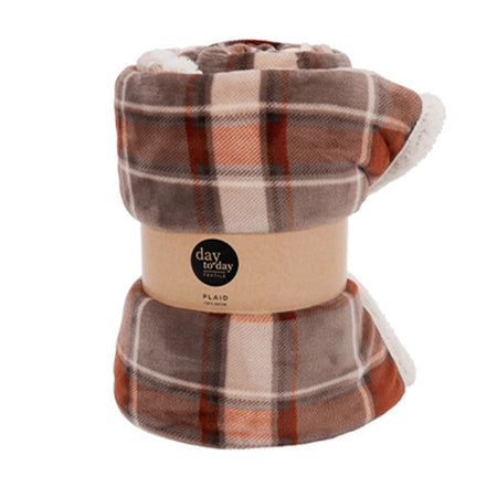 Coperta natalizia in poliestere tartan per decorazioni natalizie