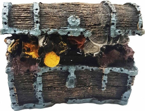 Scrigno-Tesoro-Pirati-Grande-11x7x9cm-Ornamento-Per-Acquario-Decorazioni-Pietra