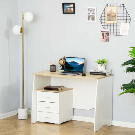 Scrivania-con-Cassettiera-Moderna-in-Legno,-Scrivania-PC-per-Camera-e-Ufficio,-110x55x75cm-ZG2836-468ZG2