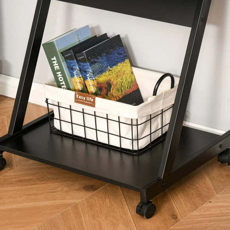 Scrivania-per-Computer-Porta-PC-Classico-e-Salvaspazio,-Scrivania-per-cameretta-con-Piano-Tastiera-a-Scomparsa,-4-Ruote-e-Ripiano-Inferiore-Nero-60x48x73cm-QS2836-293BKQS2