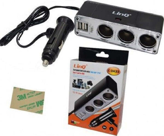 Sdoppiatore-Adattatore-3in1-Presa-Accendisigari-Per-Auto-+-2-Porte-Usb-15w-C-3a33