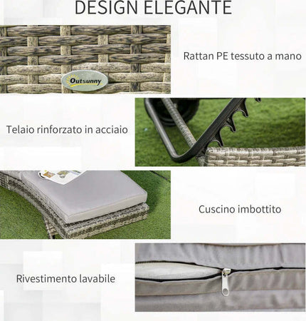 Sdraio-da-Giardino-in-Rattan-PE-con-Schienale-Regolabile-e-Cuscino,-207x70x70cm,-Grigio-862-030GY