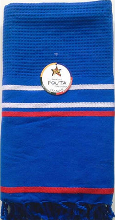 Seamar-Telo-Mare-Fouta-cotone-spugna-Nido-D'ape-misura-90-x-160cm-più-frange-vari-colori