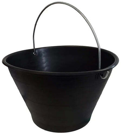 Secchio nero da muratore caldarella in plastica da 8 litri