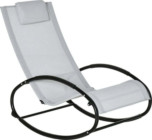 Sedia-a-Dondolo-da-Giardino-Zero-Gravity,-Sdraio-da-Giardino-Ergonomica-con-Cuscino-e-Tessuto-Traspirante-per-Interno-ed-Esterno,-105x62x88-cm,-Grigia-84A-090GY