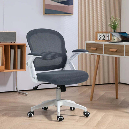 Sedia-da-Ufficio-Ergonomica-con-Schienale-a-Rete-e-Altezza-Regolabile,-65.5x61.5x88-97.5cm,-Grigio-YH6921-511V01GYYH6