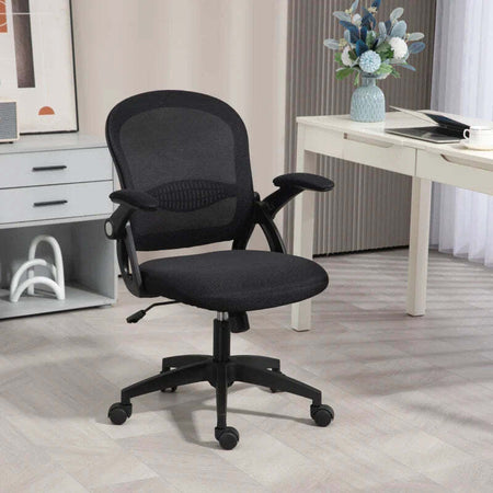 Sedia-da-Ufficio-Ergonomica-con-Schienale-a-Rete-e-Altezza-Regolabile,-65.5x61.5x88-97.5cm,-Nero-TG1921-511V01BKTG1