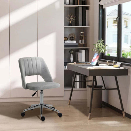 Sedia-da-Ufficio-Ergonomica-e-Girevole,-Sedia-Imbottita-per-Scrivania-con-Altezza-Regolabile,-Grigio-49x60x79-91cm-DR2921-481V80GYDR2
