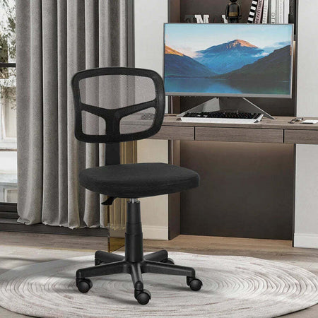 Sedia-da-Ufficio-Ergonomica-in-Rete-Senza-Braccioli-e-Regolabile-in-Altezza,-Nero-HN3921-577HN3