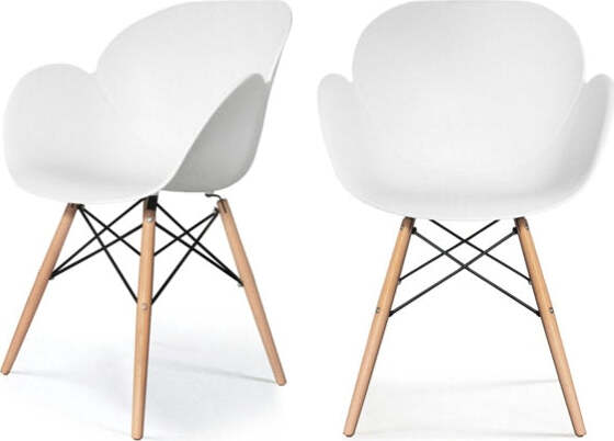 Sedia kiwood - 58x59x85 cm - PPL-legno - bianco - Paperflow Casa e cucina/Arredamento/Studio/Sedie per sala d'attesa Eurocartuccia - Pavullo, Commerciovirtuoso.it