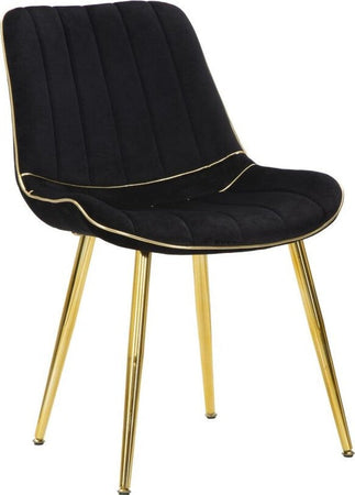 Sedia-Paris-Nera/Gold-Set-2-Pz-Cm-51X59X79