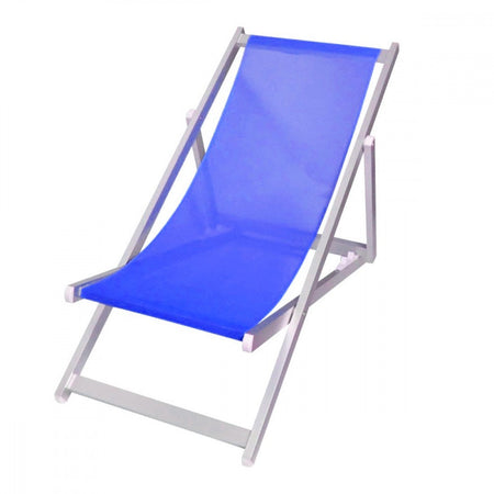 Sedia a sdraio "Jesolo" in alluminio e texilene per piscina e giardino regolabile in 4 posizioni