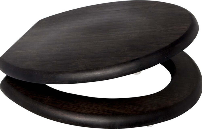 Sedile Copriwater Tavoletta Universale Linea Bamboo Mdf Legno Cerniere Metallo Fai da te/Attrezzature per cucine e bagni/Attrezzature per bagni/Vasi WC Ogomondo - Martina Franca, Commerciovirtuoso.it
