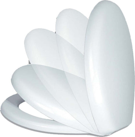 Sedile Wc Copri Water Tavoletta Vaso Universale Bianco Polipropilene PP Sistema Soft Closing Bagno Fai da te/Attrezzature per cucine e bagni/Attrezzature per bagni/Sedili WC Ogomondo - Martina Franca, Commerciovirtuoso.it