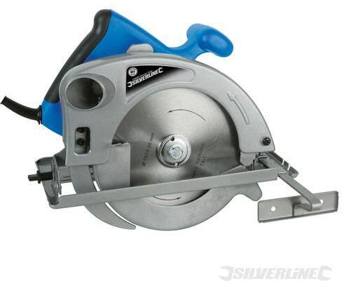 Sega Circolare elettrica regolazione lama taglio legno Silverline 185mm 1200W