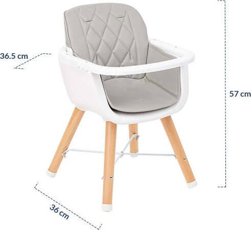 Seggiolone Kikkaboo Woody 2 in 1 Black Prima infanzia/Allattamento e pappa/Seggioloni sedili e accessori/Seggioloni La Casa Del Bebè - Napoli, Commerciovirtuoso.it