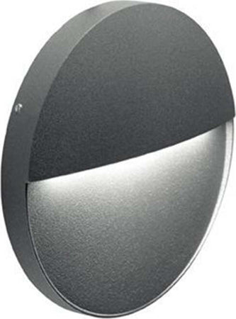 Segnapasso-Moderno-Geo-Round-Alluminio-Grafite-6W-Led-3000K