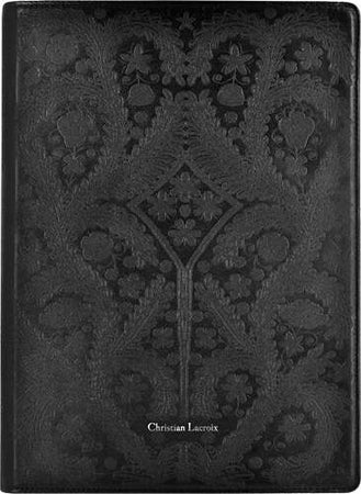 semi-universal-folio-case-christian-lacroix-for-tablets-paséo-collection,-elastic-moleskin-closing,-black