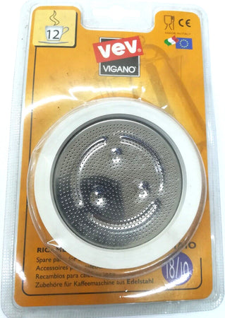 SERIE 3 GUARNIZIONI + FILTRO CAFFETTIERA INOX VEV VIGANÒ CARIOCA 12 TAZZE Casa e cucina/Elettrodomestici per la cucina/Macchine da caffè/Parti di ricambio per macchine da caffè/Filtri per l'acqua per macchine da caffè Rossi Ricambi - Venetico Marina, Commerciovirtuoso.it