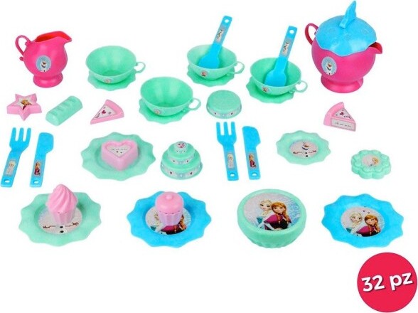 Servizio-Da-Tè-Frozen-Elsa-E-Anna-Con-32-Pezzi-Bambine-Disney