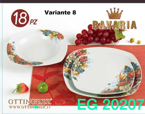 Servizio Piatti 18Pz. Porcellana Set Piatti Decorati 6 Persone Bavaria Ottingher Servizio di Piatti Bianchi con Fiori Rossi Eleganti art. gc 207 Casa e cucina/Stoviglie/Servizi da tavola/Servizi di piatti L’Orchidea - Siderno, Commerciovirtuoso.it