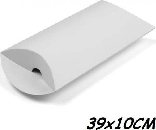 Set-10-Bomboniere-Scatola-Bianco-Busta-39x10cm-Carta-Lucida-Portaconfetti-Regalo-Matrimonio