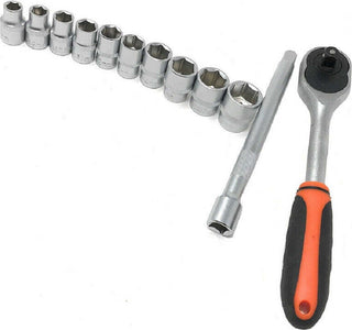 Set 10 Bussole Da 8 A 19 Mm Con Chiave Cricchetto Reversibile Da 3/8 E Prolunga Casa, arredamento e bricolage > Bricolage e fai da te > Utensili Manuali > Chiavi da Lavoro Trade Shop italia - Napoli, Commerciovirtuoso.it