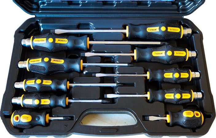 Set 10 Cacciaviti Cacciavite Croce E Taglio Impatto Punte Magnetiche Cr-v Fai da te/Utensili elettrici e a mano/Utensili a mano/Cacciaviti/Set cacciaviti Trade Shop italia - Napoli, Commerciovirtuoso.it