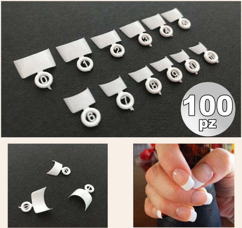 Set 100 French Wrap Bianco Mezze Tips Tip Per Mani Ricostruzione Unghie Finte Bellezza/Manicure e pedicure/Decorazioni per unghie/Unghie finte e accessori/Unghie finte Trade Shop italia - Napoli, Commerciovirtuoso.it