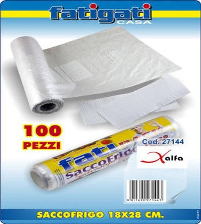 Set-100-Pezzi-Sacco-Frigo-E-Freezer-18x28cm-Sacchetti-Gelo-In-Rotolo