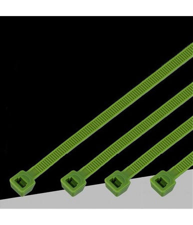 Set 100pz Fascette Serracavo Autobloccanti In Nylon Verde 4.8mm X 300mm 48-300-v