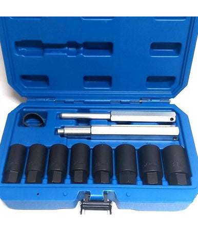 Set 10pz Bussole Coniche Smontaggio Cerchi In Lega Bulloni Antifurto Kit Bussola