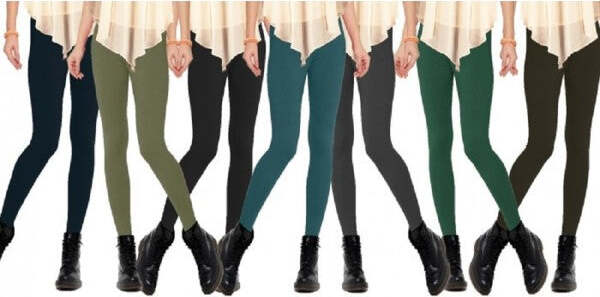 Set-12-Leggings-In-Vari-Colori-Donna-Effetto-Termico-Felpato-Collant-Winter