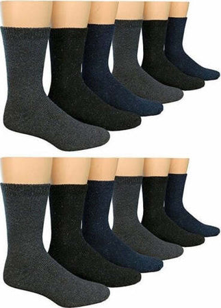 Set-12-Paia-Calzini-Da-Uomo-A-Metà-Polpaccio-Caldo-Cotone-Misto-Colore-Tg-40/46