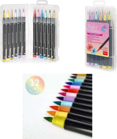 Set-12-Pennarelli-Con-Punta-Pennello-Brush-Markers-Legami