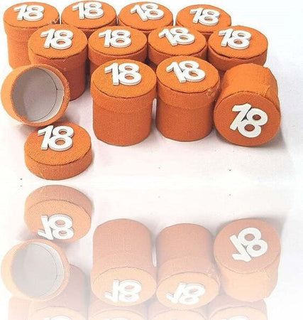 Set-12-Pezzi-Bomboniera-Bomboniere-Scatolina-Arancione-18-Anni-Portaconfetti