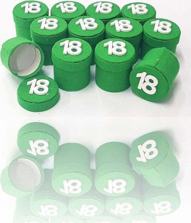 Set-12-Pezzi-Bomboniera-Bomboniere-Scatolina-Verde-18-Anni-Portaconfetti