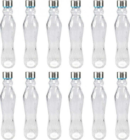 Set-12-Pezzi-Bottiglia-In-Vetro-Con-Tappo-Acciaio-500ml-Acqua-Bevande