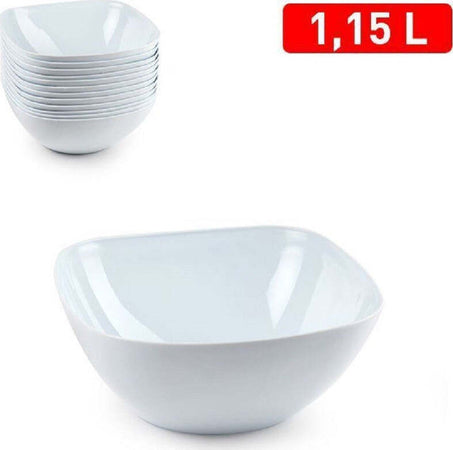 Set-12-Pz-Ciotola-Quadrata-Opale-Bianca-Da-1,15lt-Servizio-Tavola-Piatti-1221801