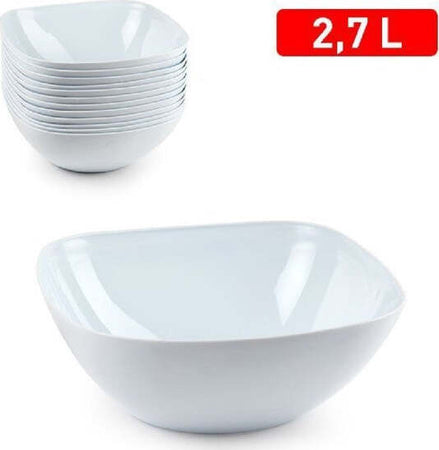 Set-12-Pz-Ciotola-Quadrata-Opale-Bianca-Da-2,7-Lt-Servizio-Tavola-Piatti-1218901