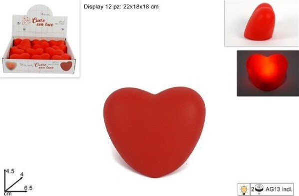Set-12-Pz-Cuori-Cuore-Rosso-Luminoso-Decorazione-Luce-San-Valentino-6,5x4.5x4cm