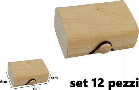 Set-12-Scatole-Box-Astuccio-In-Legno-Decoupage-Portagioie-Cofanetto-53489a
